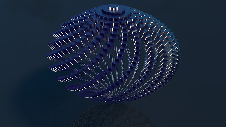 abstrait cubes sphère