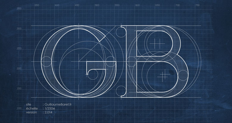 Blueprint du logo GB