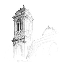 Le clocher de l'église St François-Xavier