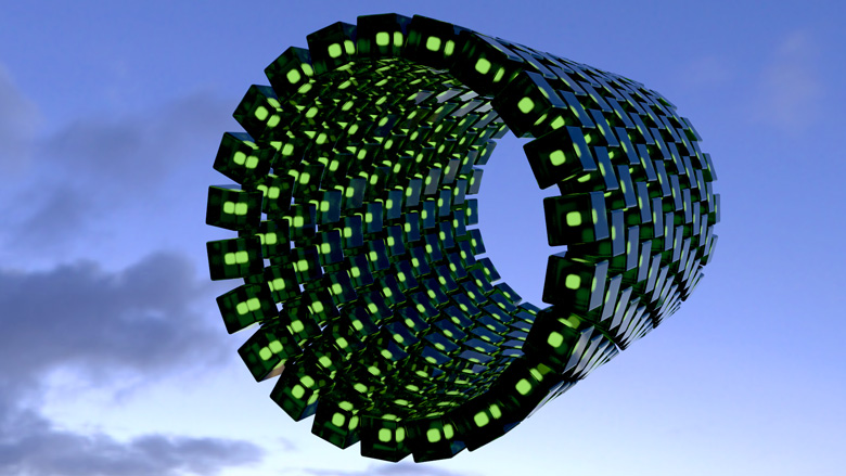 abstrait cubes cylindre