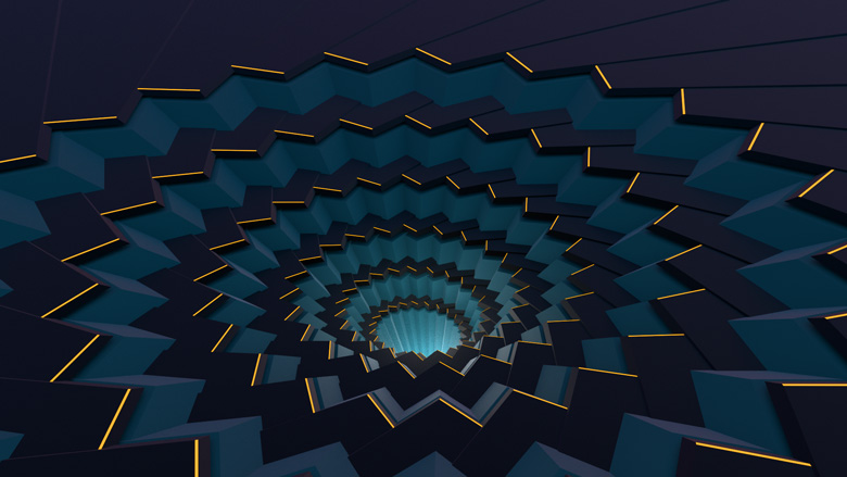 abstrait cubes gouffre