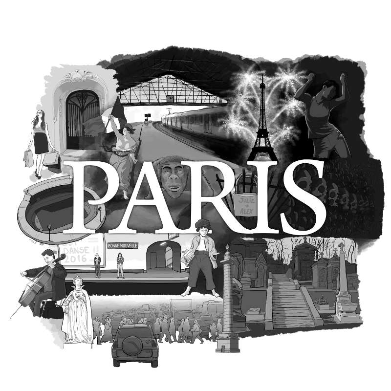 Ombrage du dessin de l'affiche