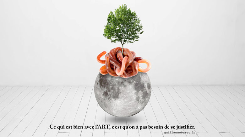 Lune vers de terre arbre