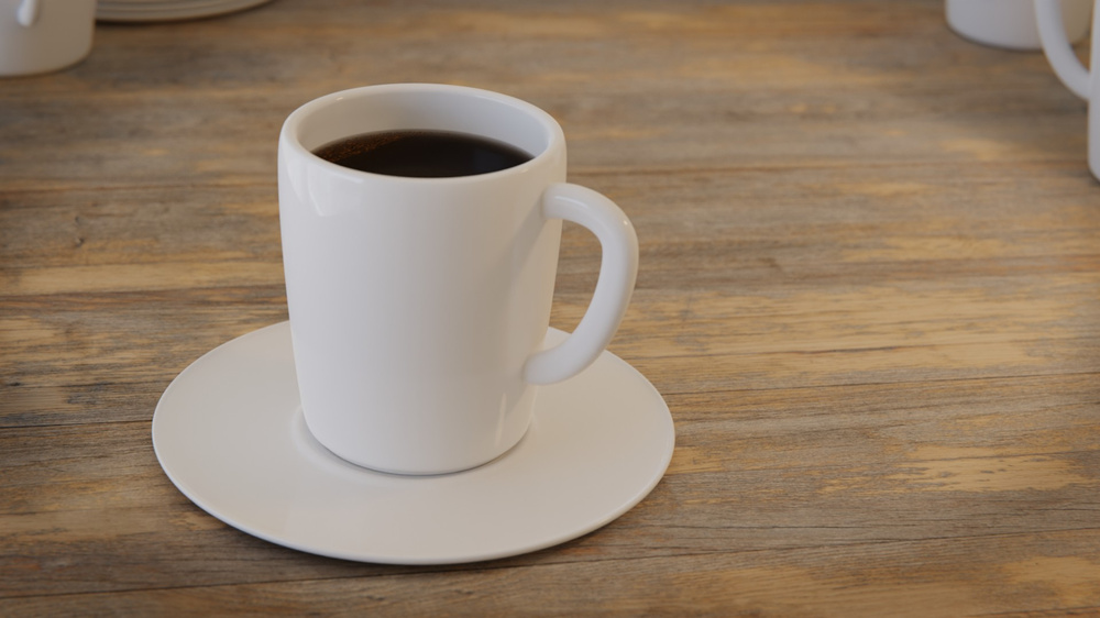 Café sur une table en bois