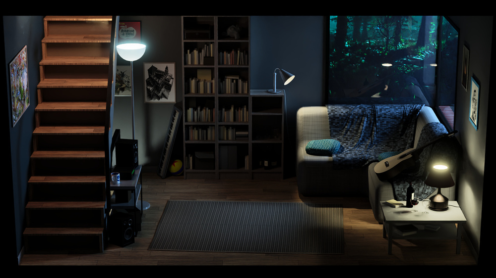 Corona Maison 1, de nuit