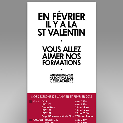 En février il y a la Saint Valentin