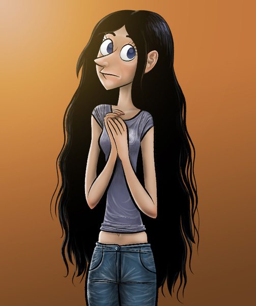 Coloriage du dessin de Laurel par Guillaume Baret