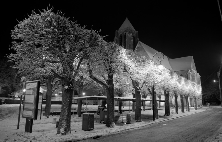 Marché de Bessancourt sous la neige
