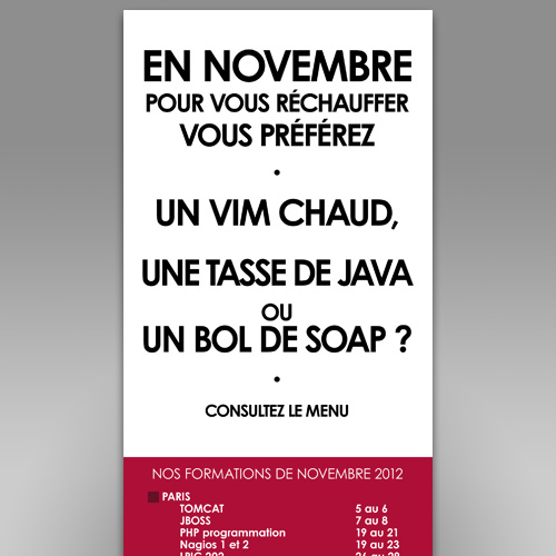 En Novembre pour vous réchauffer…