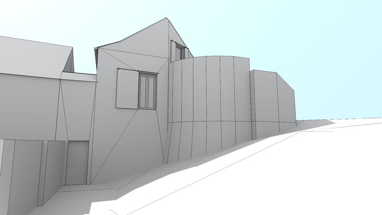 Perspective d'architecture - Modélisation rendu filaire