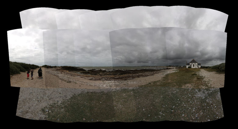 Pointe et Chapelle de Penvins, montage panoramique