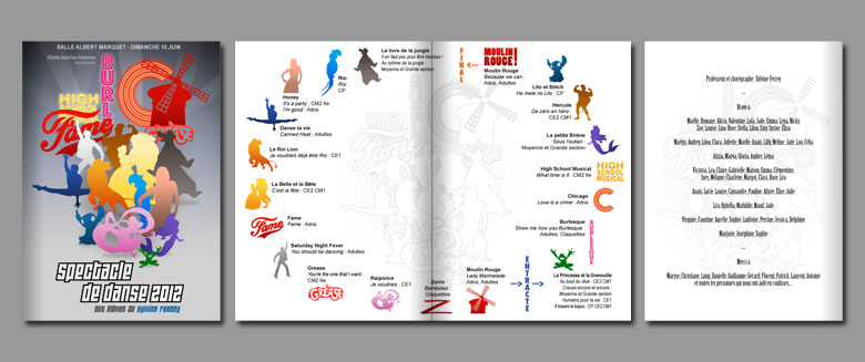 Programme du spectacle de danse