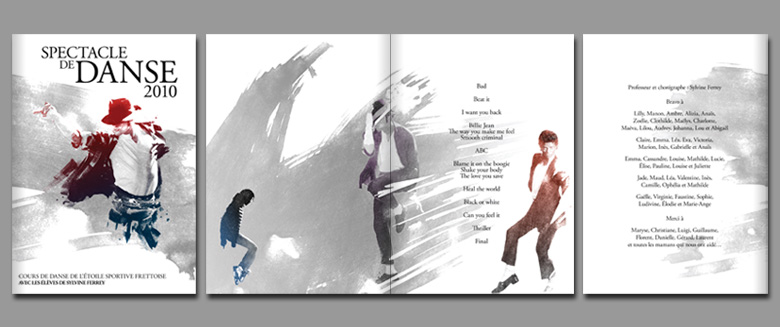 Programme du spectacle de danse