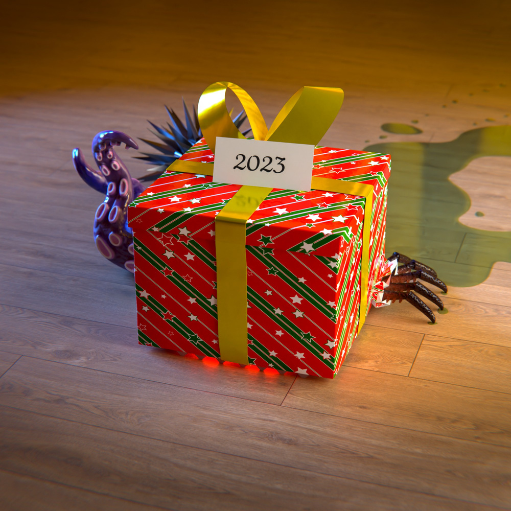 Bonne année 2023 "cadeau piégé"