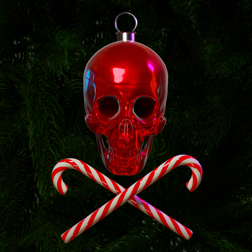 Boule crâne de Noël