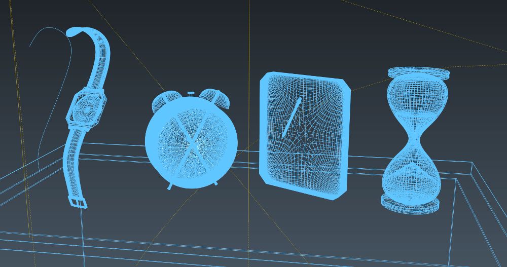 Vœux 2018 - travail 3D - filaire