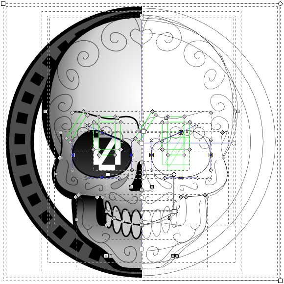 Tracés de travail du logo